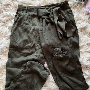 Army green jogger pants